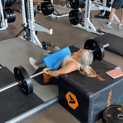 Barbell B Stance Hip Thrusts glutes workout