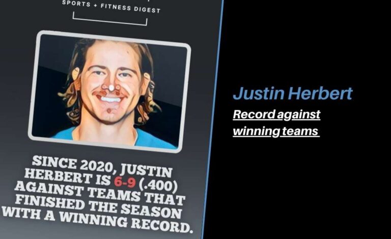 Justin Herbert record vs winning teams