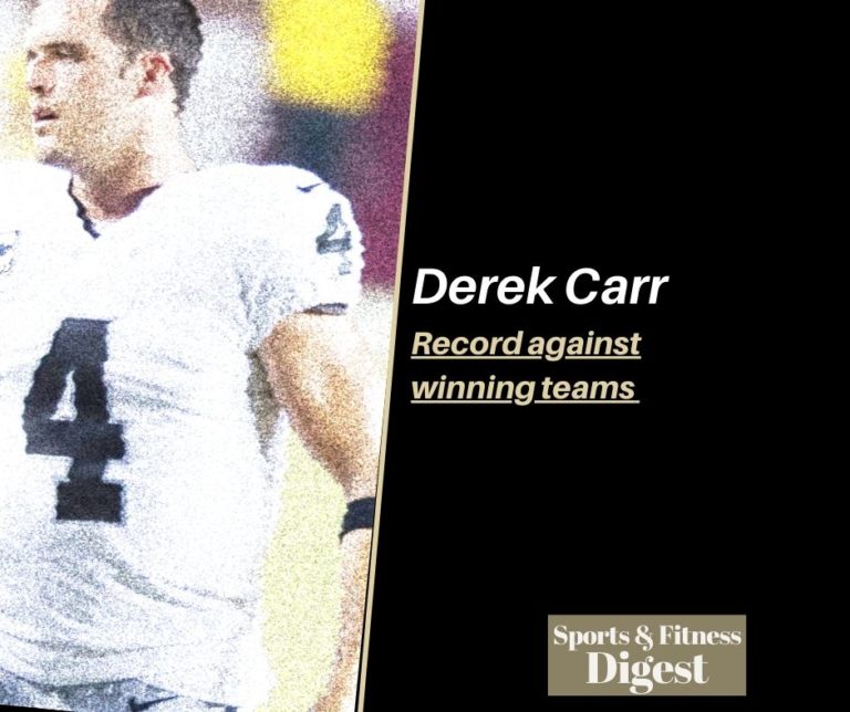 Derek Carr vs winning teams