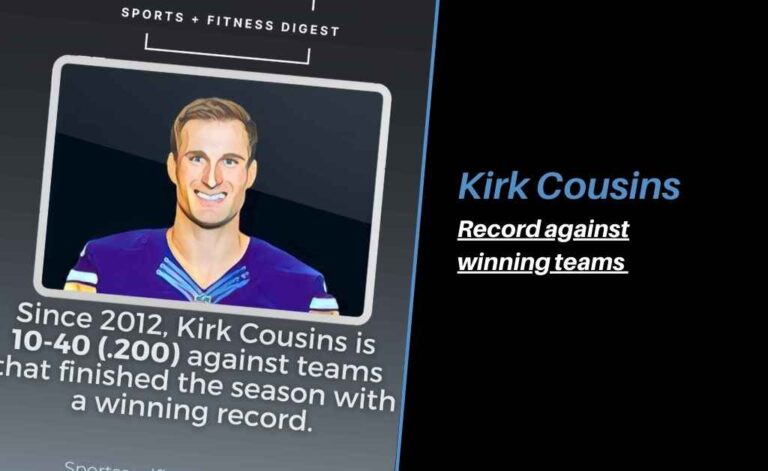 Kirk Cousins record vs winning teams