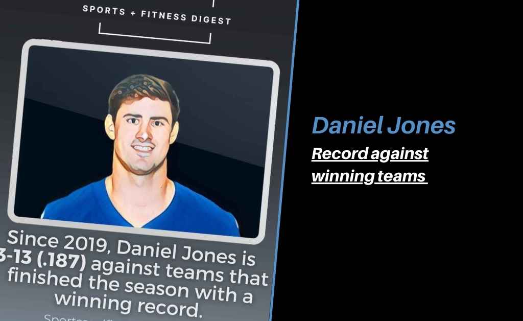 Daniel Jones record vs winning teams