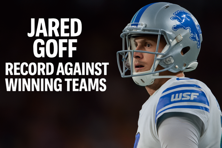 photo of nfl qb Jared Goff against winning teams