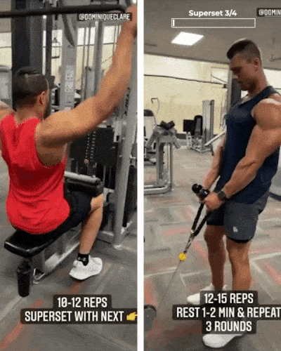 Back and biceps superset workout for lean muscle growth